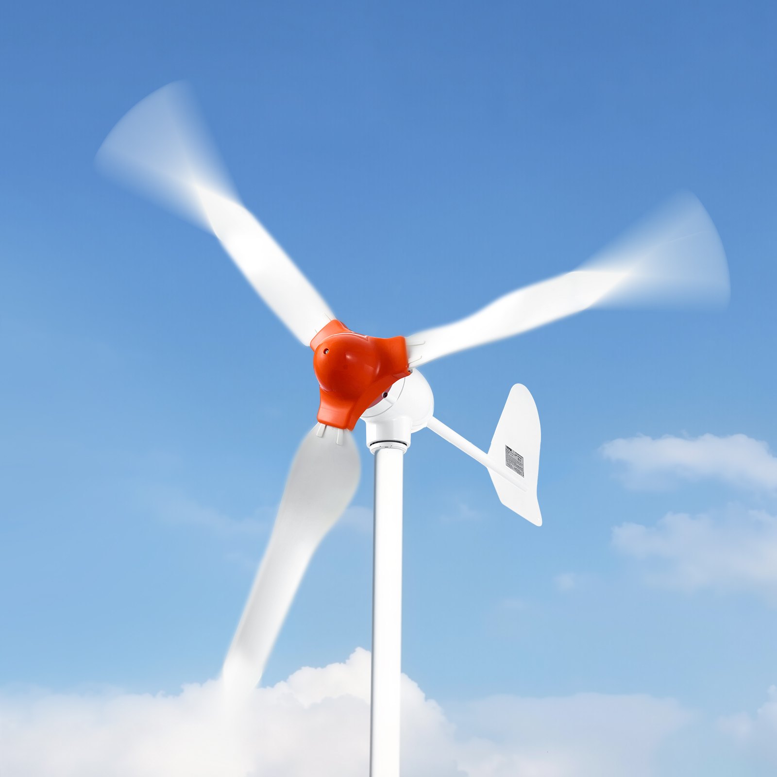 VEVOR 24V 1kW Solar-Windkraft-Kit, 6x 100W monokristallines Panel + 400W Windturbine & Controller + 25,6V 100Ah LiFePO4-Batterie + 24V 3kW Hybrid-Solarwechselrichter für, Boot, Bauernhof, Off-Grid