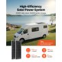 VEVOR 200W 12V Solarpanel komplett-Set, 2 Stk. 100W monokristalline Solarmodule 12,8V 50Ah LiFePO₄-Batterie + 40A Laderegler + 800W Wechselrichter, für RV, Heim, Camping, Boot, netzunabhängig
