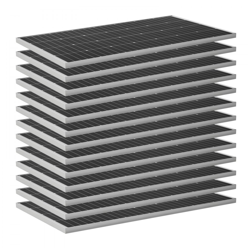 VEVOR 2400W 48V Solarpanel-Set, 12 Stk. 200W monokristalline Solarmodule + 51,2V 100Ah LiFePO₄-Batterie + 48V 5kW Hybrid-Wechselrichter, leistungsstarkes Off-Grid-Solar-Kit für Hausschuppenfarmen