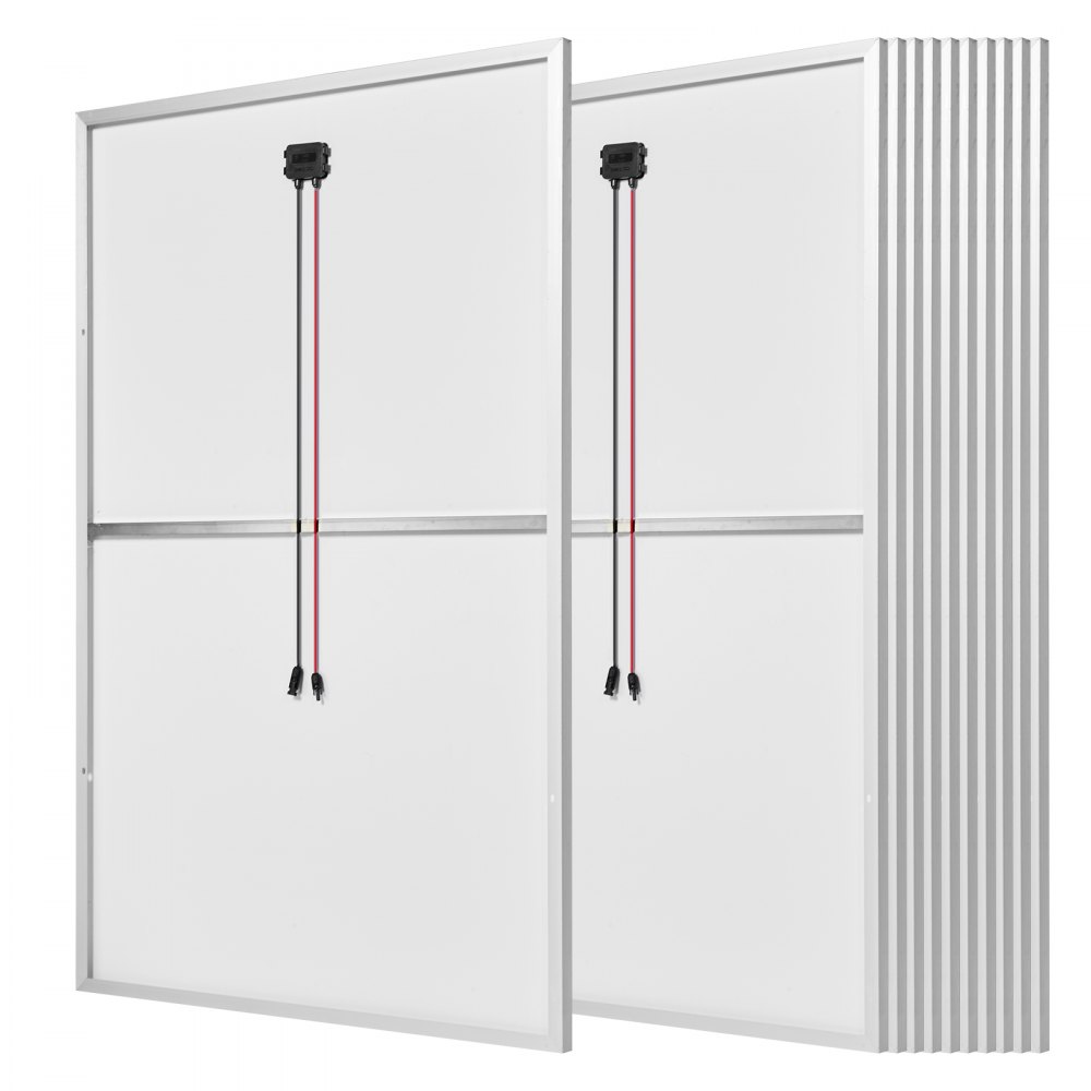 VEVOR 4800W 48V Solarpanel-Set, 12x 400W monokristalline Solarmodule + 51,2V 300Ah LiFePO₄-Batterie + 2x 5kW Hybrid-Wechselrichter, leistungsstarkes Off-Grid-Solar-Kit für Hausschuppen Bauernhöfe