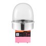 VEVOR Elektrische Zuckerwattemaschine 1000 W, Zuckerwattenmacher mit Deckel & Edelstahlschüssel & Zuckerlöffel, Ideal für Karneval Geburtstage Familienfeiern, Professionelles Zuckerwattegerät Rosa