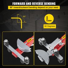 VEVOR Rohrbieger Handrohrbieger Handbiegemaschine Rohrbiegegerät HVAC 6-22mm