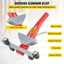 VEVOR Rohrbieger Handrohrbieger Handbiegemaschine Rohrbiegegerät HVAC 6-22mm