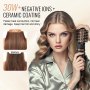 VEVOR Warmluftbürste, Hairstyler, Ionen-Heißluft-Stylingbürsten-Set mit 3 keramikbeschichteten Bürstenköpfen (40/50/50mm), 4-in-1-Airstyler & Volumizer, 3-Temperatur-Föhnbürste zum Glätten & Locken