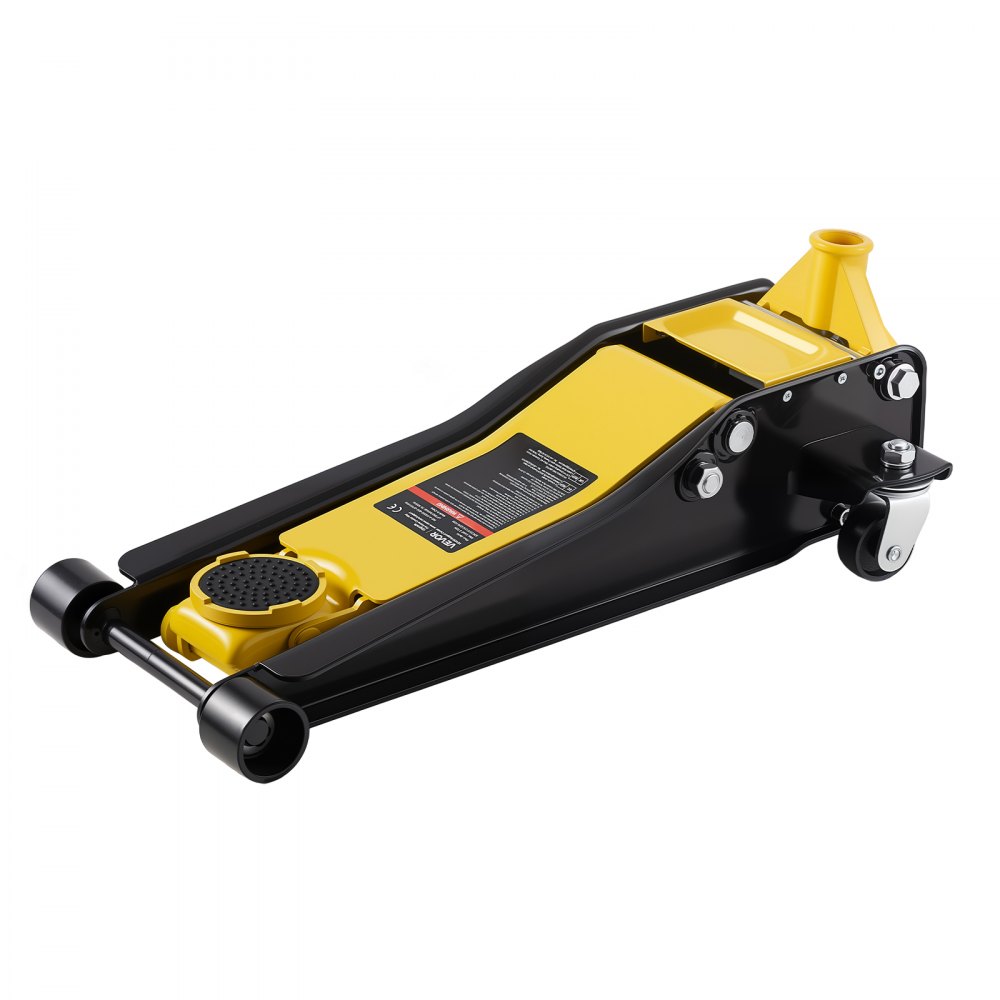 VEVOR Hydraulischer Rangierwagenheber 3T Tagkraft, Wagenheber Hydraulik mit 75-500 mm Hubhöhe 95 mm Gummiauflage & Doppelzylinder, Autoheber aus Stahl mit 360° Mobilität für PKW SUV Pickup Werkstatt