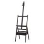 VEVOR Atelierstaffelei Standstaffelei für Leinwände bis 910 mm Walnussfarbe, Holzstaffelei für Künstler/innen, Acryl-, Öl-, & Aquarellmalerei, Höhen-& Winkelverstellbar, H-Form, Aufbewahrungsschublade