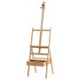 VEVOR Atelierstaffelei Standstaffelei für Leinwände bis 910 mm Naturfarbe, Holzstaffelei für Künstler/innen, Acryl-, Öl-, & Aquarellmalerei, Höhen-& Winkelverstellbar, H-Form, Aufbewahrungsschublade