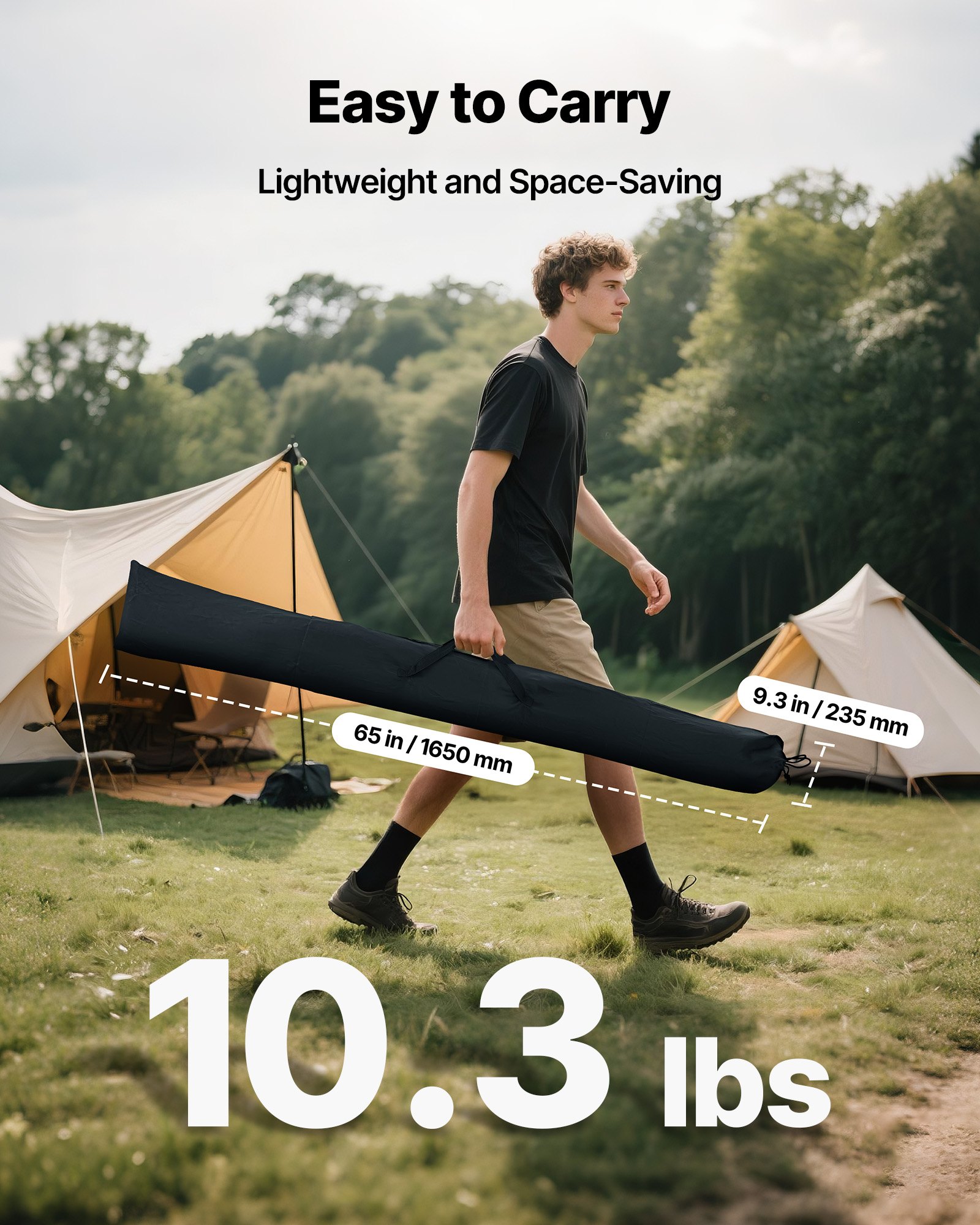 VEVOR Projektionsleinwand Stativleinwand (60 Zoll) mit 160° Weitwinkel, Beamerleinwand für Projektor innen & außen 16:9 4K HD, tragbare Filmleinwand mit Tragetasche für Heimkino Präsentation