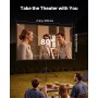 VEVOR Projektionsleinwand Stativleinwand (80 Zoll) mit 160° Weitwinkel, Beamerleinwand für Projektor innen & außen 16:9 4K HD, tragbare Filmleinwand mit Tragetasche für Heimkino Präsentation