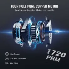 VEVOR Multifunktionspumpe Vakuumpumpe mit 11L Vakuumkammer 100L/min Unterdruckpumpe 150W Ac 220V/50Hz 1440U/min 5pa 250ml-Ölkapazität HVAC-Vakuumgeräte Kühlvakuumpumpe