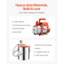 VEVOR 18,93 L Vakuumkammer & 3,5 CFM Pumpe, Edelstahlkammer, einstufiges Vakuumpumpen-Entgasungskammerset, mit Acryldeckel, Öl, 1,5 m Schlauch, Vacuum Pump Kit zum Entgasen von Harz-Silikon-Epoxiden