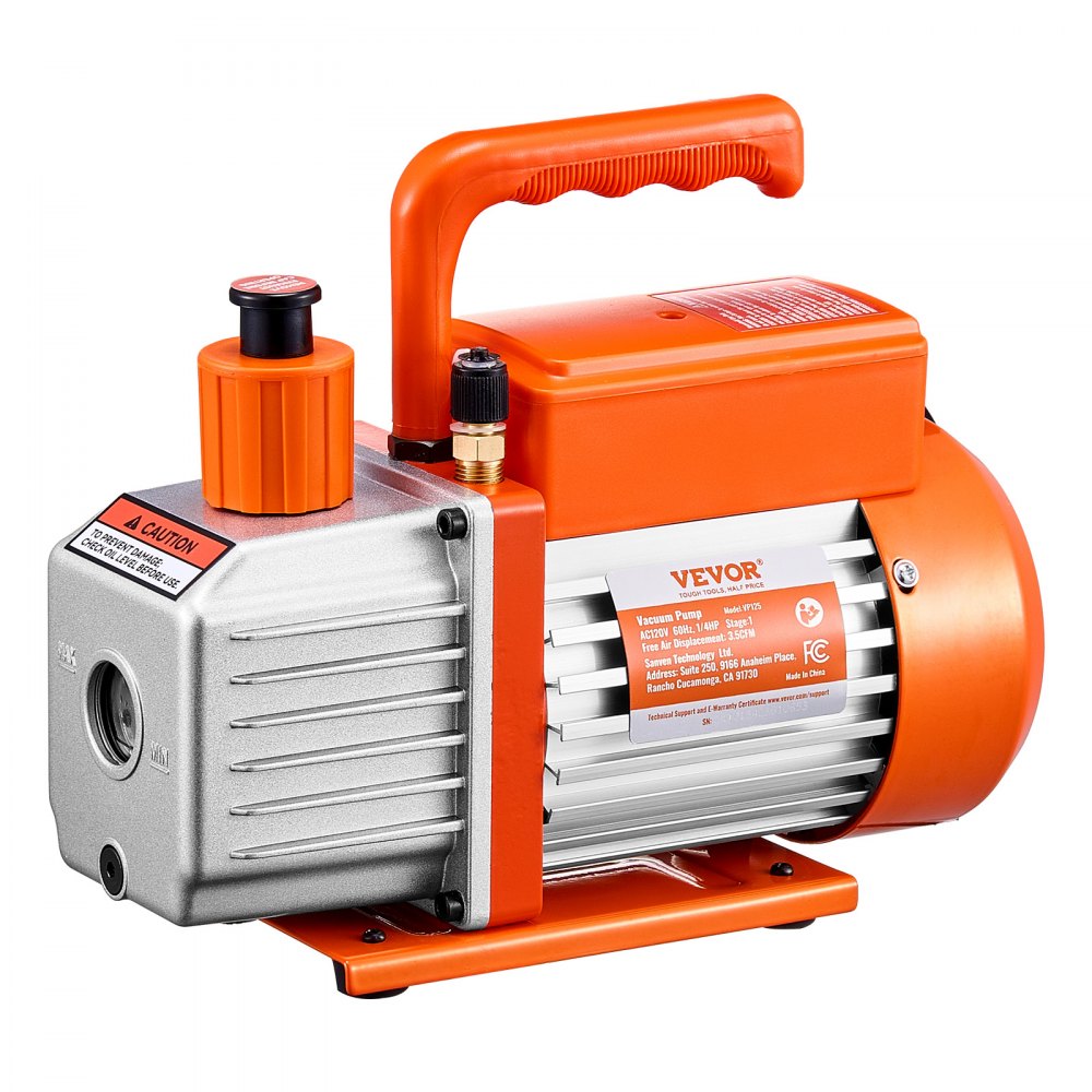 VEVOR 11.36L Vacuum Chamber & 3.5 CFM Pump, Stainless Steel Chamber, Single-Stage Vacuum Pump Degassing Chamber Kit, with Acrylic Lid, Oil, 1.5m Hose, Vacuum Pump Kit for Degassing Resin, Silicone, and Epoxy Resins