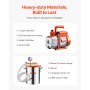 VEVOR 11,36L Vakuumkammer & 3,5 CFM Pumpe, Edelstahlkammer, einstufiges Vakuumpumpen-Entgasungskammerset, mit Acryldeckel, Öl, 1,5 m Schlauch, Vacuum Pump Kit zum Entgasen von Harz-Silikon-Epoxiden