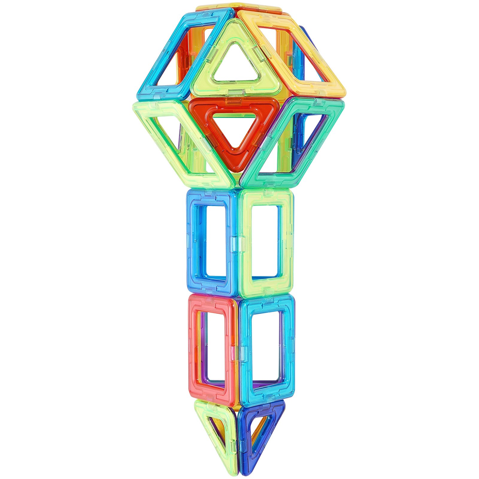 VEVOR Magnetische Bausteine, 123-teiliges magnetisches Bauset für Kinder, Magnetspielzeug mit Radgruppen und Riesenrad, STEM-pädagogisches Konstruktions-Stapelspielzeug, für Kinder ab 3 Jahren