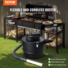 VEVOR Aschesauger 150W Rußstaubsauger 12L Behälter 10Kpa HEPA-Filter Kamin Grill