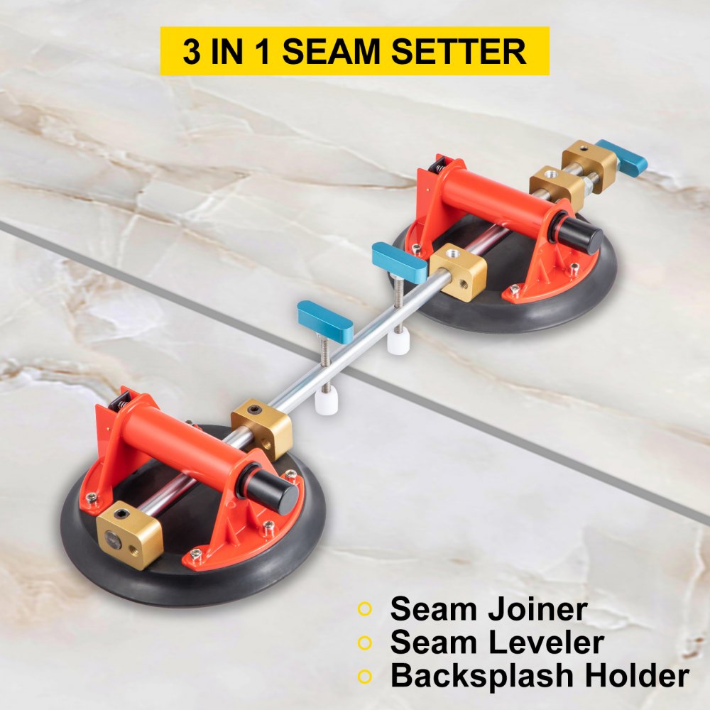 Vevor 1x Saugheber Glassauger Vakuumheber Scheibenheber Mit 2 Saugnäpfen 260 Kg