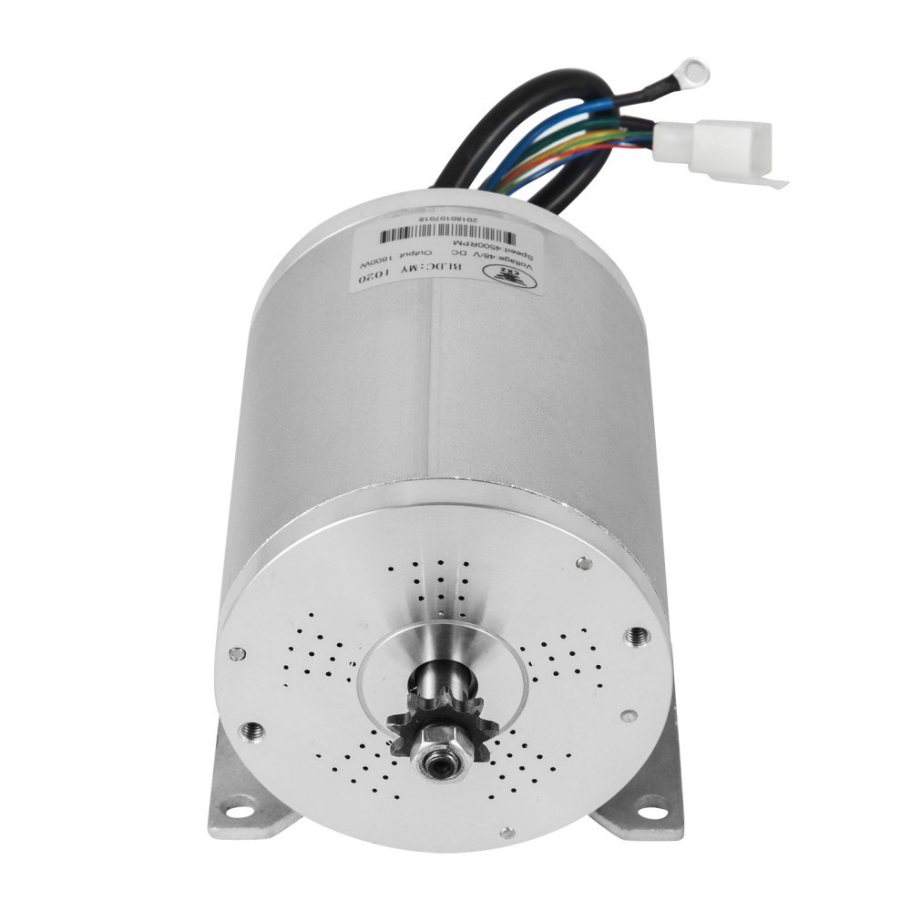 VEVOR Gleichstrommotor 48V Elektrischer Bürstenloser Gleichstrommotor 1800W Bürstenloser Elektromotor