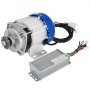 VEVOR 48V DC Elektrischer Bürstenmotor, 750 Watt Electric Brush Motor 3100RPM, Bürstenmotor mit Steuerung für Golfwagen und Mobilitätswagen, Elektroautos, bürstenloser Motors Antriebskettenrad 420-14T