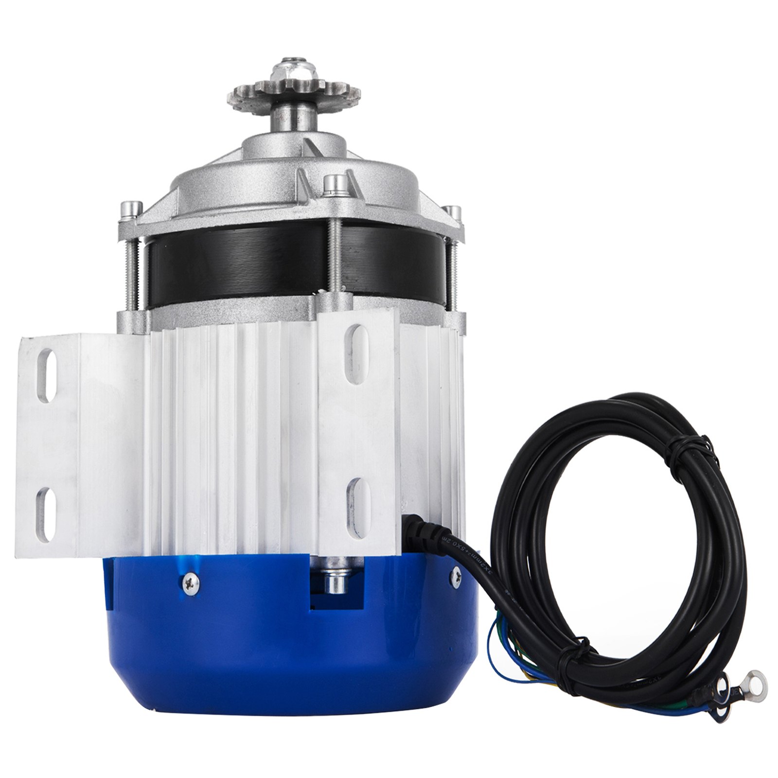 VEVOR 48V DC Elektrischer Bürstenmotor, 750 Watt Electric Brush Motor 3100RPM, Bürstenmotor mit Steuerung für Golfwagen und Mobilitätswagen, Elektroautos, bürstenloser Motors Antriebskettenrad 420-14T