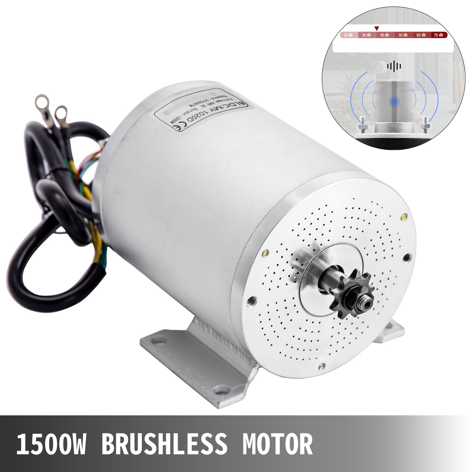 Bürstenloser Gleichstrommotor Elektromotor 48 V Dc 1500w Fahrrad Motor 4300 Rpm