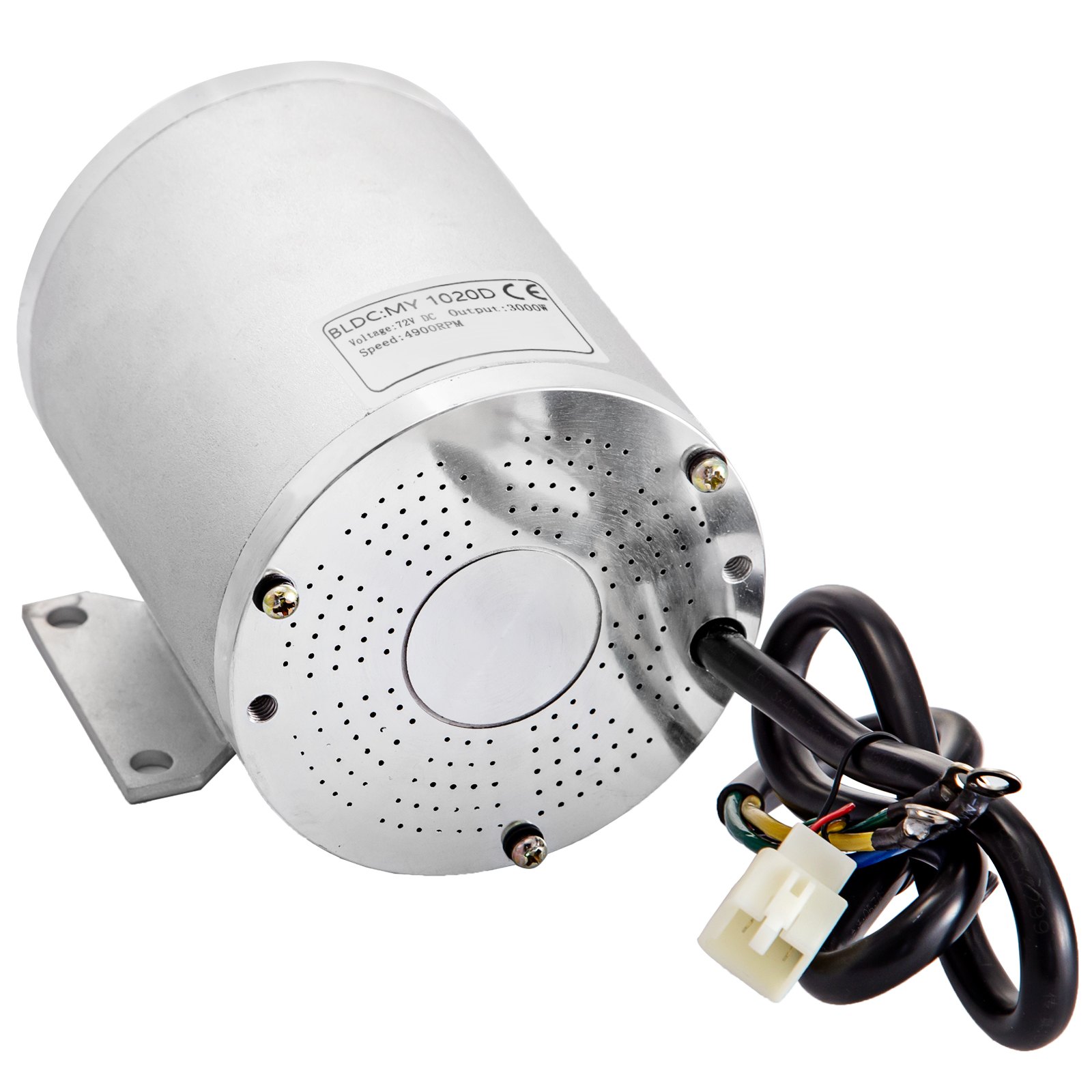 VEVOR Gleichstrommotor Bürstenloser Gleichstrommotor Elektromotor Go-Kart Elektrofahrrad Motor 72V 3KW