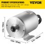 VEVOR Bürstenloser Motor, 48 V, 2000 W, bürstenloser Gleichstrommotor, hohe Geschwindigkeit, 4300 U/min, Aluminiumlegierung, mit Geschwindigkeitsregler, für Motorräder, Elektrofahrräder