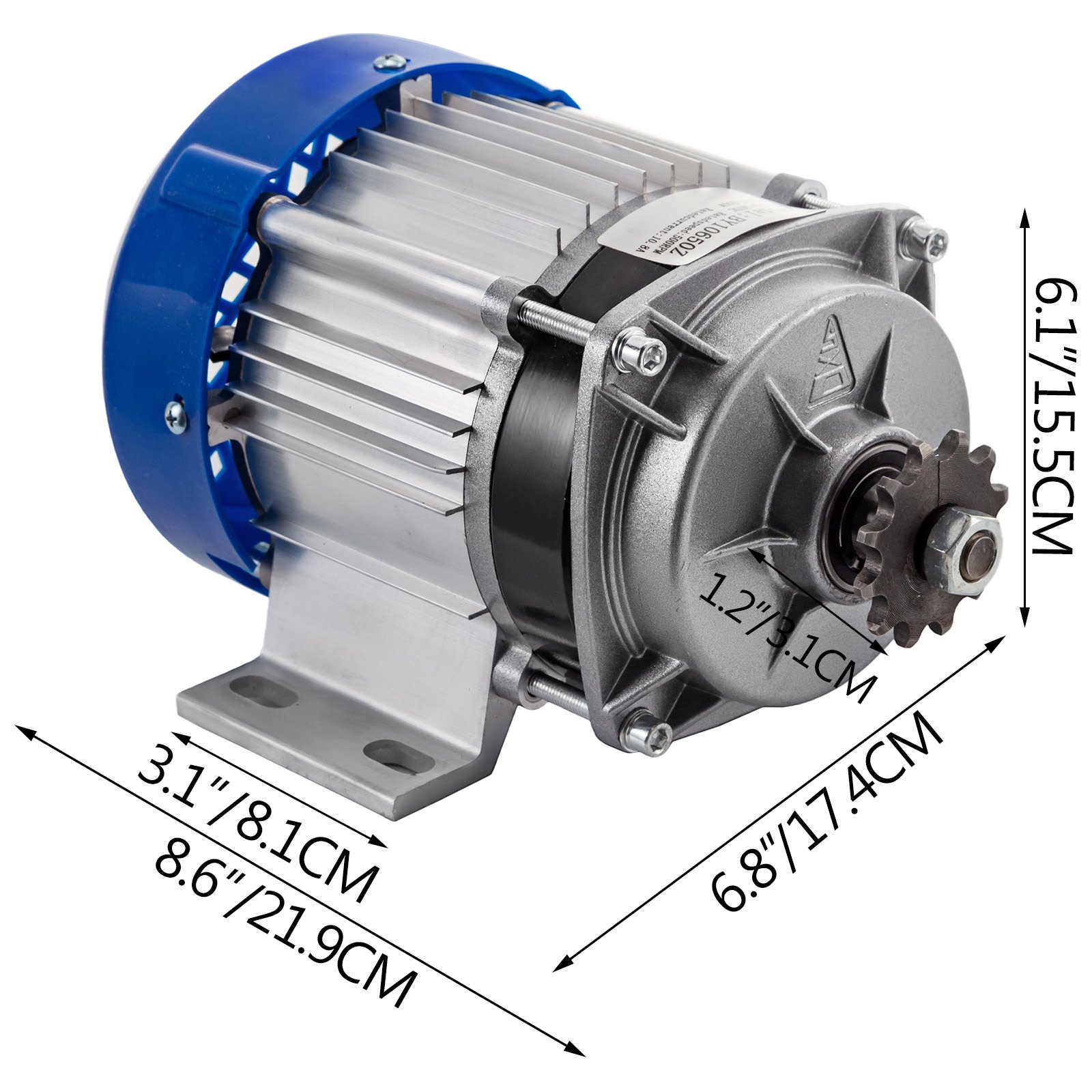 Bürstenloser Elektromotorgo-kartmotor Dc 36v 500w Für Elektrofahrrad Usw.
