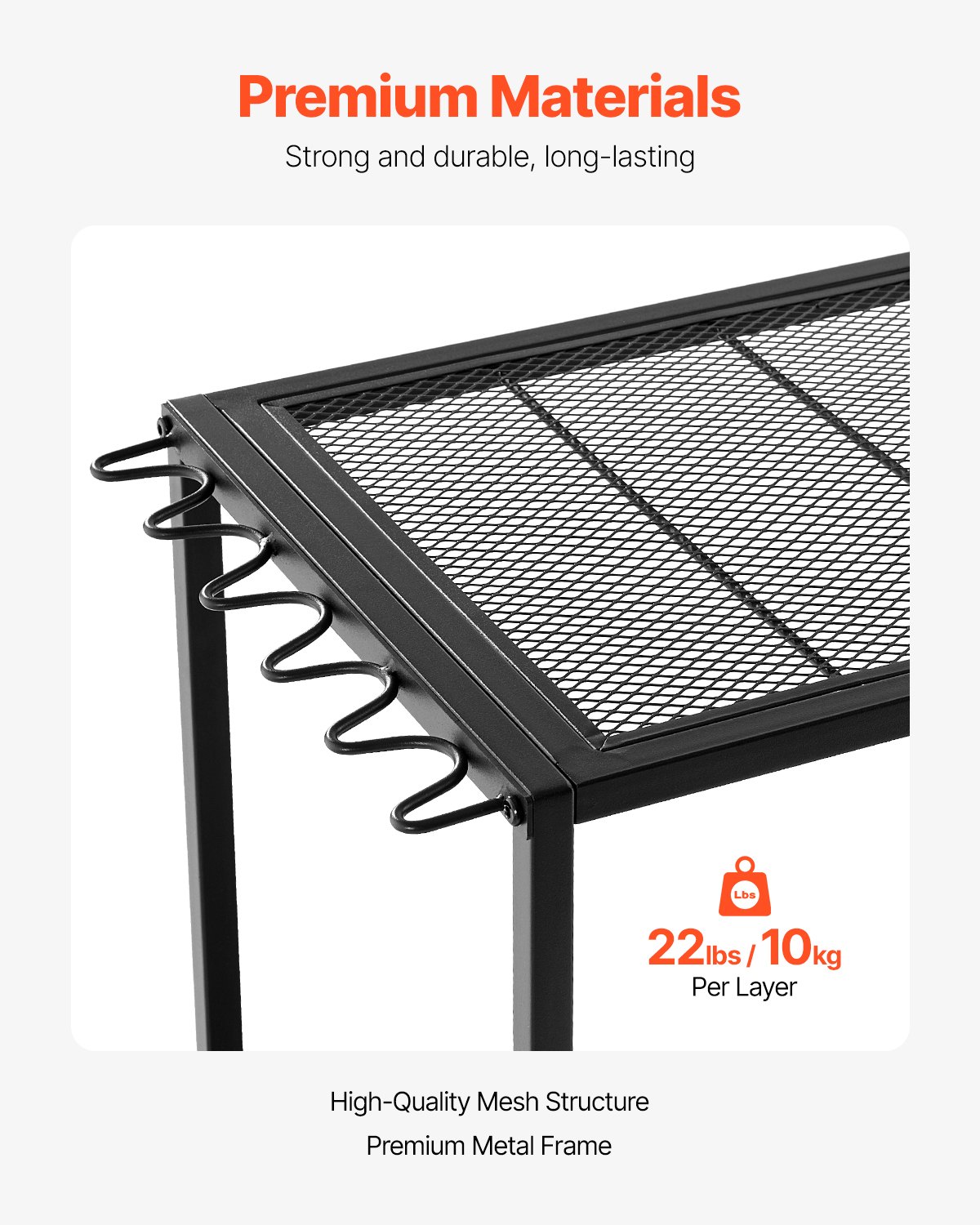 VEVOR Angelrutenhalter für 10 Angelruten, rollbarer Rutenständer aus legierter Stahl für die Organisation und Lagerung, platzsparende Bodenständer Angelausrüstung, Geschenke für Angelfreunde