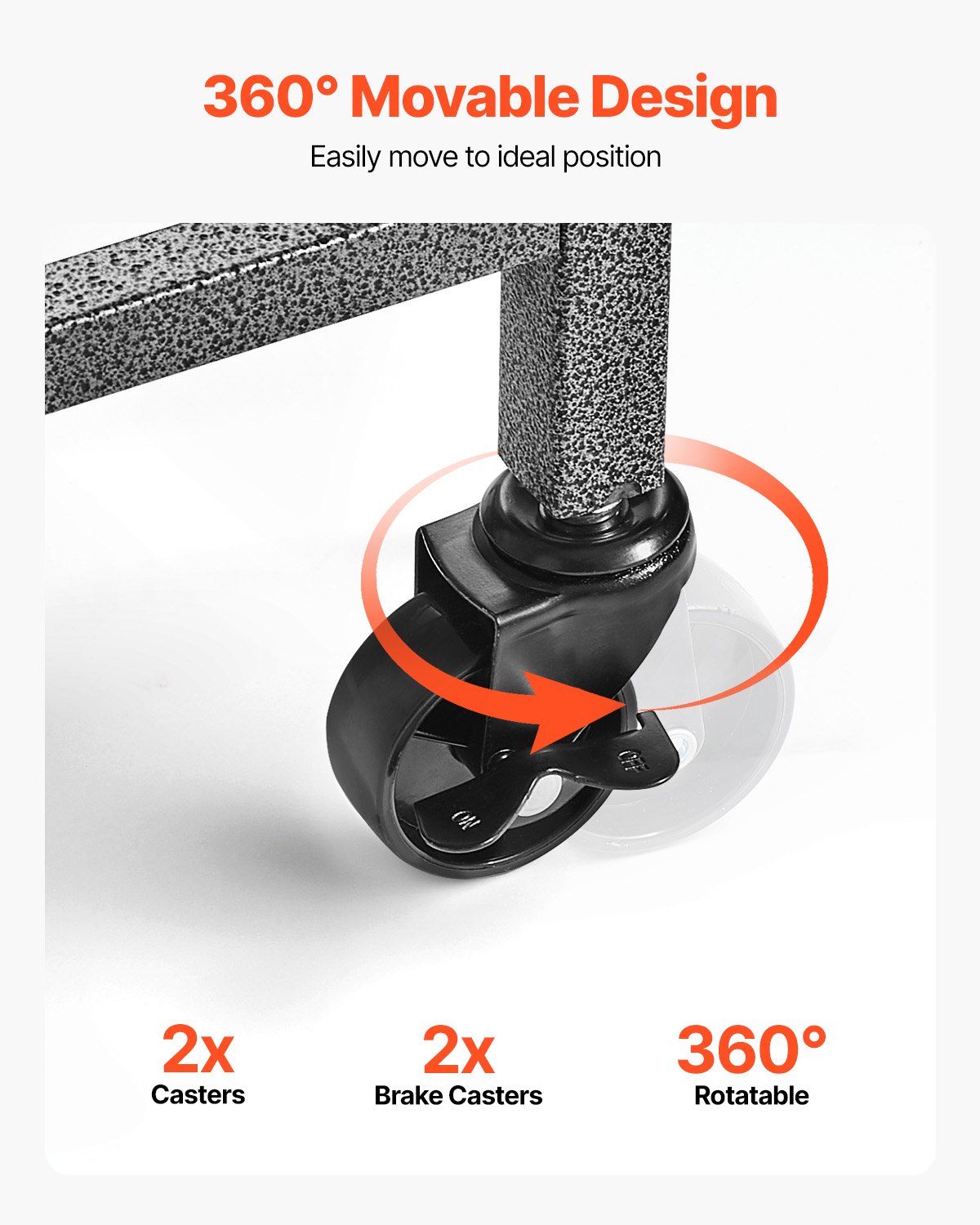 VEVOR Angelrutenhalter für 15 Angelruten, rollbarer Rutenständer aus legierter Stahl für die Organisation und Lagerung, platzsparende Bodenständer Angelausrüstung, Geschenke für Angelfreunde