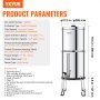 VEVOR Schwerkraft Wasserfiltersystem Edelstahl Arbeitsplattensystem 7+8,5L Wasserfiltrationssystem, reduziert Blei und bis zu 99 % Chlor, mit 2 Kohlefiltern, Wasserstandsanzeiger, Camping Wohnmobil