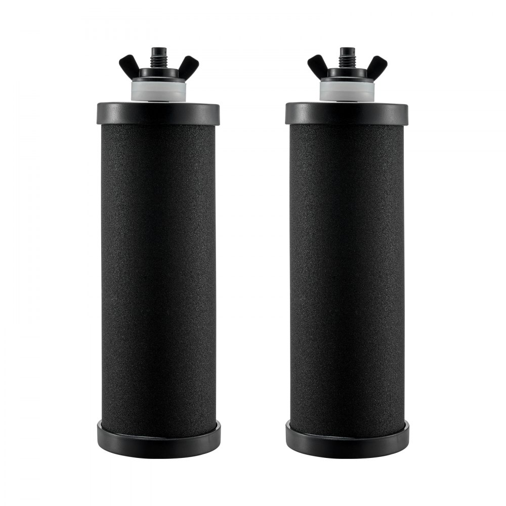 VEVOR Wasserfilter-Ersatz Reinigungselemente Ersatzfilter 2er-Pack (2 Aktivkohlefilter), Schwerkraft-Wasserfiltersystem-Ersatz, kompatibel mit den meisten Marken, leicht austauschbarer Wasserfilter
