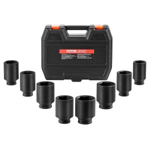 1/2 Zoll Antrieb Achsmutter Steckschlüssel Set – 30-36mm, 12-Kant, Chrom-Molybdän Stahl, 5-tlg.