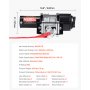 VEVOR Elektrische Seilwinde 2041 kg, 12V DC Motorwinde mit Φ5,8 mm x 12 m Stahlseil, Kabelloser & Kabelgebundener Fernbedienung, IP55, Elektrowinde zum Abschleppen von ATVs, UTVs & Offroad-Fahrzeugen