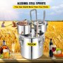 VEVOR Distillieranlage Moonshine, 50 L Wasser Alkohol Destillierer Moonshine mit doppelter Kondensatpumpe, Edelstahl Moonshine Alkohol  Destillieren Ausrüstung Schnapsbrennen Destille Destilator