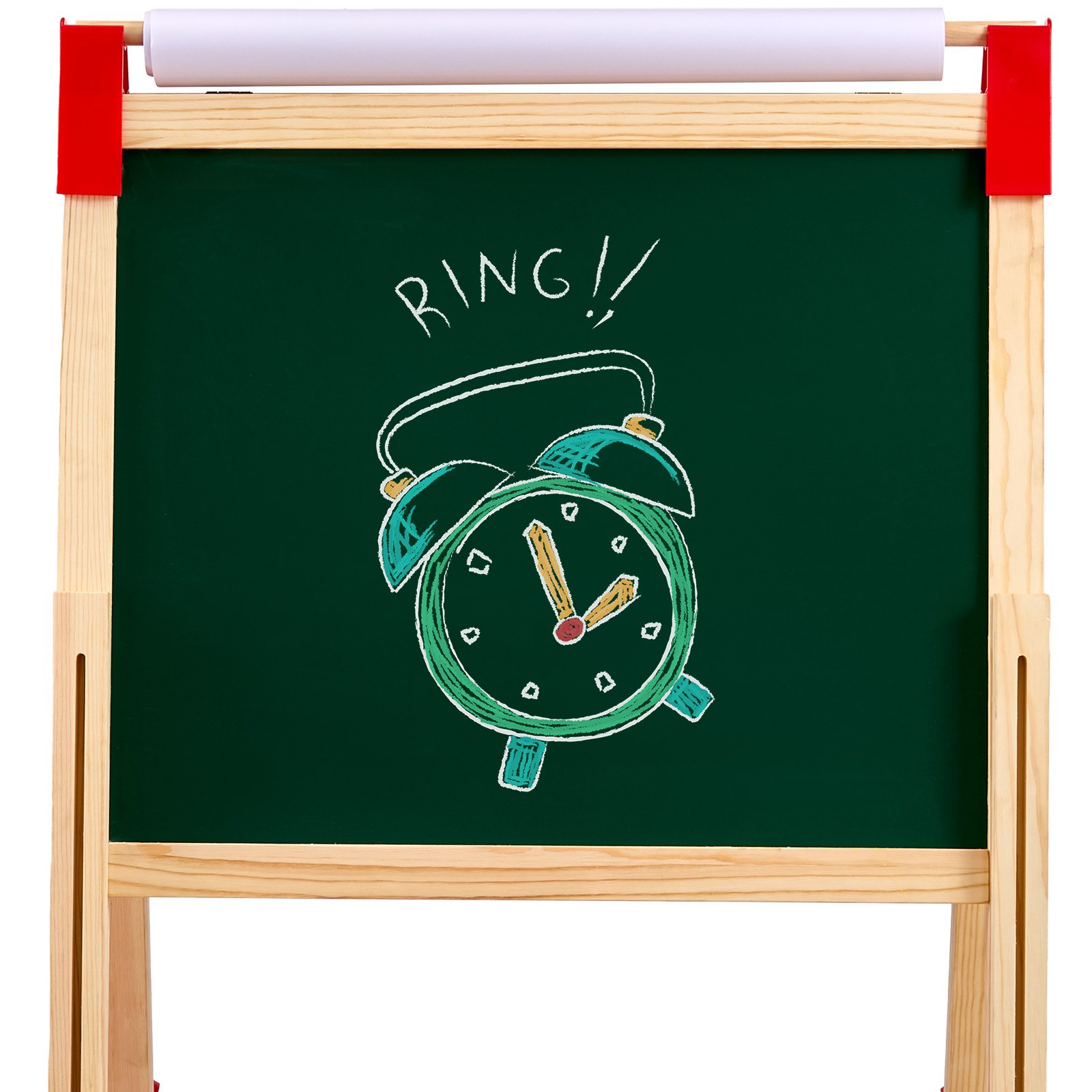 VEVOR Kunststaffelei für Kinder, 3-in-1-Kunststaffelei aus Holz, doppelseitig, mit magnetischem Whiteboard, Kreidetafel, Papierrolle, verstellbarem Zeichenbrett mit Malzubehör,  für Kinder ab 3 Jahren