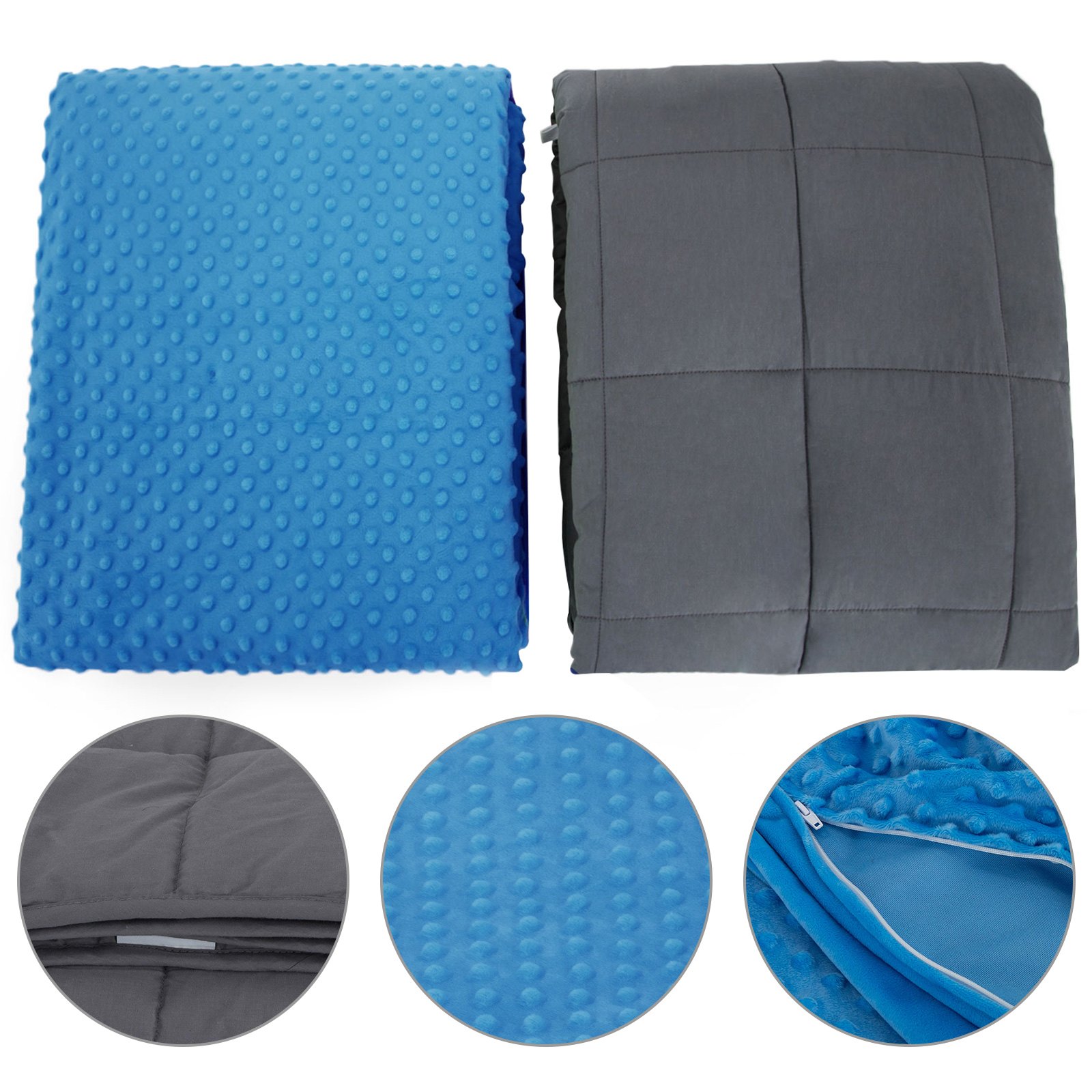 Gewichtsdecke Weighted Blanket Mit Abnehmbarer Bezug Atmungsaktiv 40 "x 60"