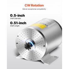 VEVOR 1800W Bürstenloser Gleichstrommotor-Bausatz 48V 4500U/min mit Controller