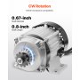 VEVOR 500 W Elektrischer Bürstenloser Gleichstrommotor-Bausatz, Bürstenloser Elektromotor – 48 V 2700 U/min Motor mit verbessertem Drehzahlregler für Go Karts E-Bike Motorrad Roller