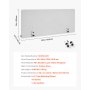 VEVOR Trennwand Schreibtisch, Sichtschutz, 1524x610 mm, zum Anklemmen, Schallschutz aus PET, Raumtrenner für Arbeitsplätze mit 2 C-Klemmen für Büro, Arbeitsplätze, Bibliothek