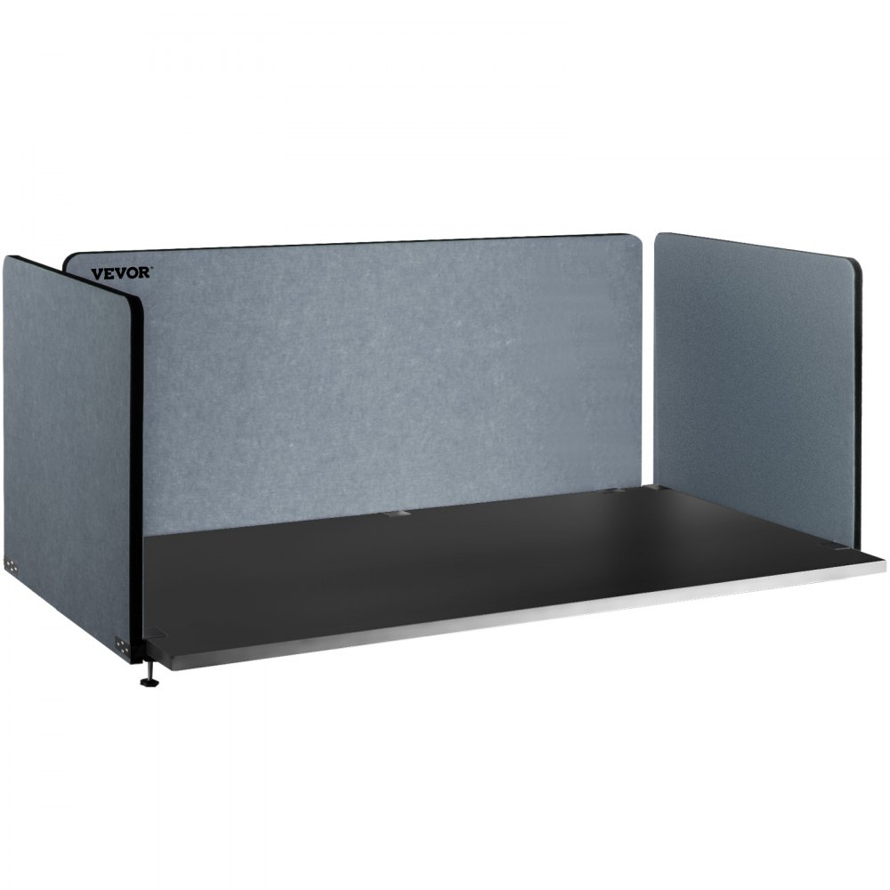 VEVOR 3X Schreibtisch Sichtschutz Polyesterfaser Akustik Tischtrennwand 152 cm lang Schreibtisch Geeignet für Schreibtischplatte 10-35 mm