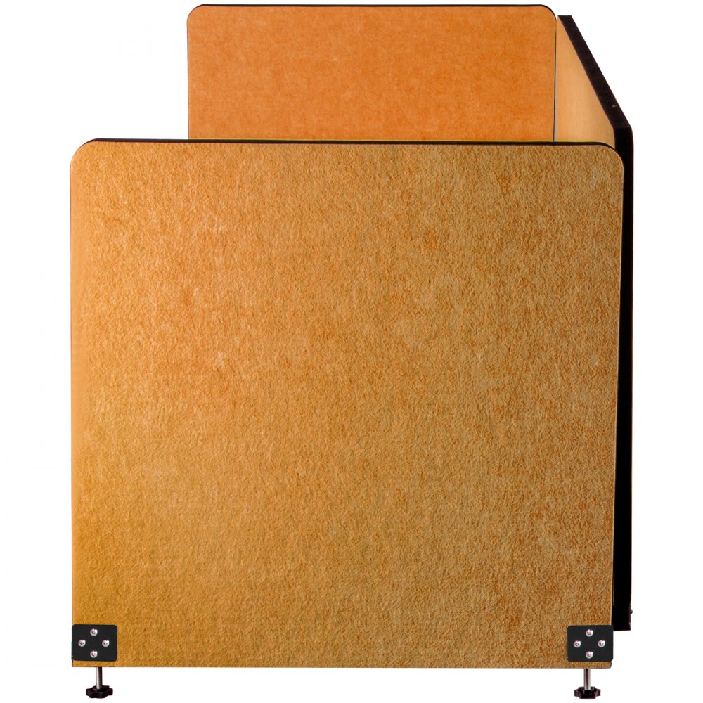 VEVOR 3x Schreibtisch Trennwand 152x61cm + 61x61cm Tischtrennwand Akustik Tischtrennwand Polyesterfaser Sichtschutz 125-4000Hz  Akustischer Absorptionskoeffizient Gelb ideal für Büro Konferenzraum