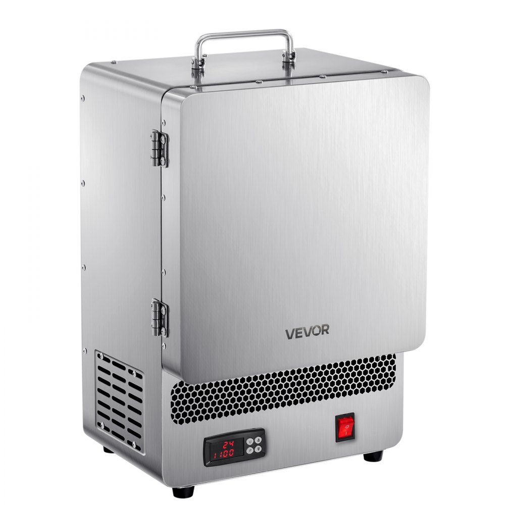 VEVOR Tisch-Schmelzofen 1500 W leistungsstarker elektrischer Ofen 1200 ℃ maximale Temperatur, Goldschmelzofen aus Edelstahl für Wachsguss Ton-DIY Metalltemperierung Glasieren auf Keramik, Silber
