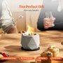 VEVOR Feuerstelle, 125 x 117 x 105 mm, Tischkamin, Dekoration für drinnen & draußen, Feuerschale für Reinigungsalkohol, Smores-Maker, Mini-Feuerkorb für Terrasse & Balkon mit Feuerlöscher, Hellgrau