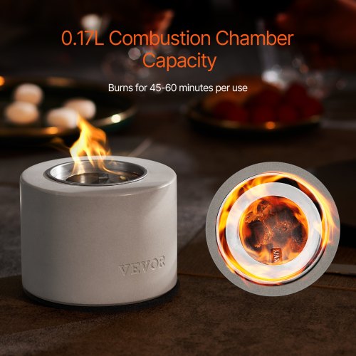 VEVOR Feuerstelle – 35x18x14cm Tischkamin Aus Metall, Dekoration Für Innen & Außen, Feuerschale Für Reinigungsalkohol, Inkl. Glas & Löschdeckel, Quadratisch