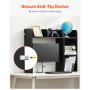 VEVOR Schreibtisch Bücherregal 2-stufiger Organizer ( 94,5 x 24,1 x 73,4 cm) Tischregale Schreibtisch Organizer Ausstellungsregal aus Spanplatten mit rutschfesten Füßen, für Büro Wohnheim, Schwarz