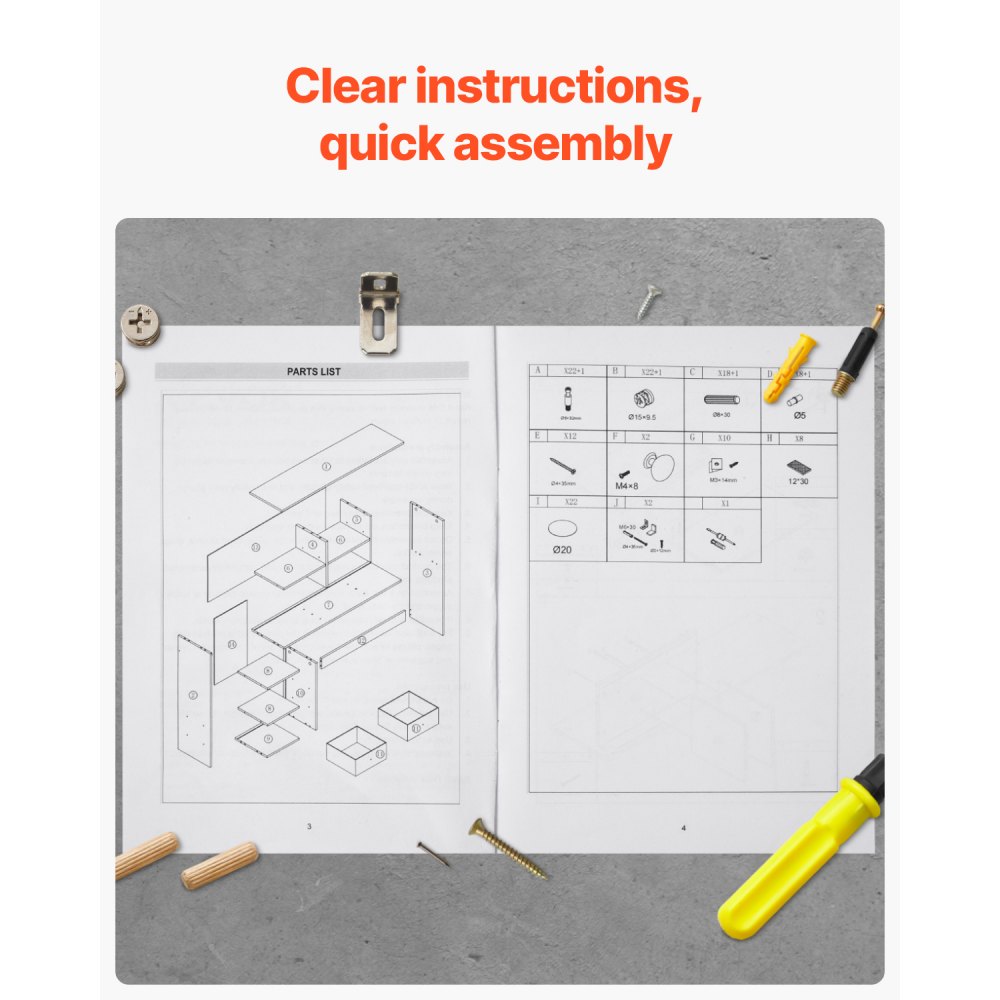 VEVOR Schreibtisch Bücherregal 3-stufiger Organizer (94 x 25,4 x 79,2 cm) Tischregale Organizer Ausstellungsregal aus Spanplatte + Melaminpapier, Bücherregal mit rutschfesten Füßen, Büro schwarz