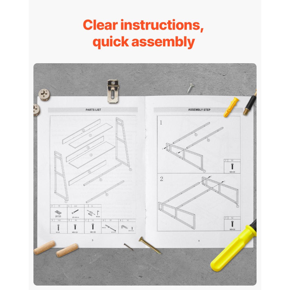 VEVOR Schreibtisch Bücherregal 2-stufiger Organizer (95 x 32 x 90 cm) Tischregale Organizer Ausstellungsregal aus Spanplatten + Melaminpapier + Q195A, Regal mit rutschfesten Füßen, Büro Weiß