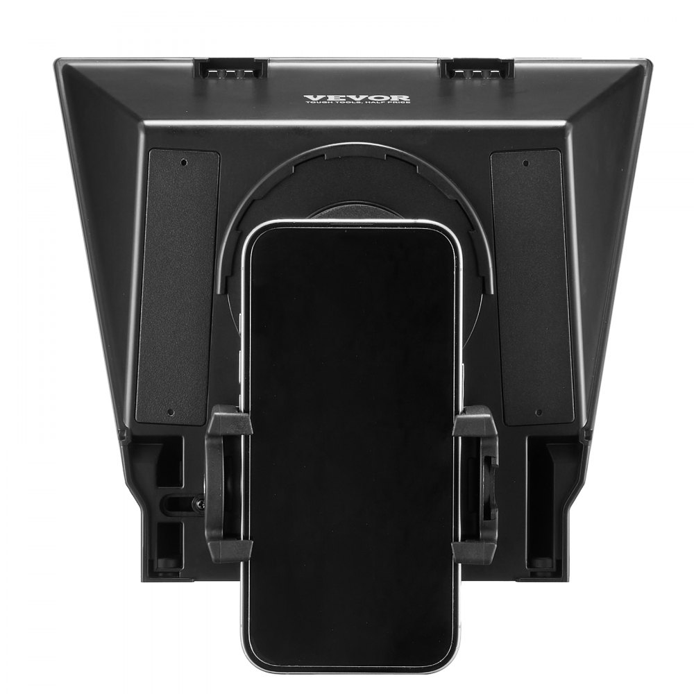VEVOR Teleprompter, 22,35 cm Alu, Desktop-Prompter mit einstellbarem Spektroskop, Fernbedienung, für YouTube, Twitch, Zoom, unterstützt DSLR/Webcam/Smartphone, für Videoaufzeichnung/Live-Streaming