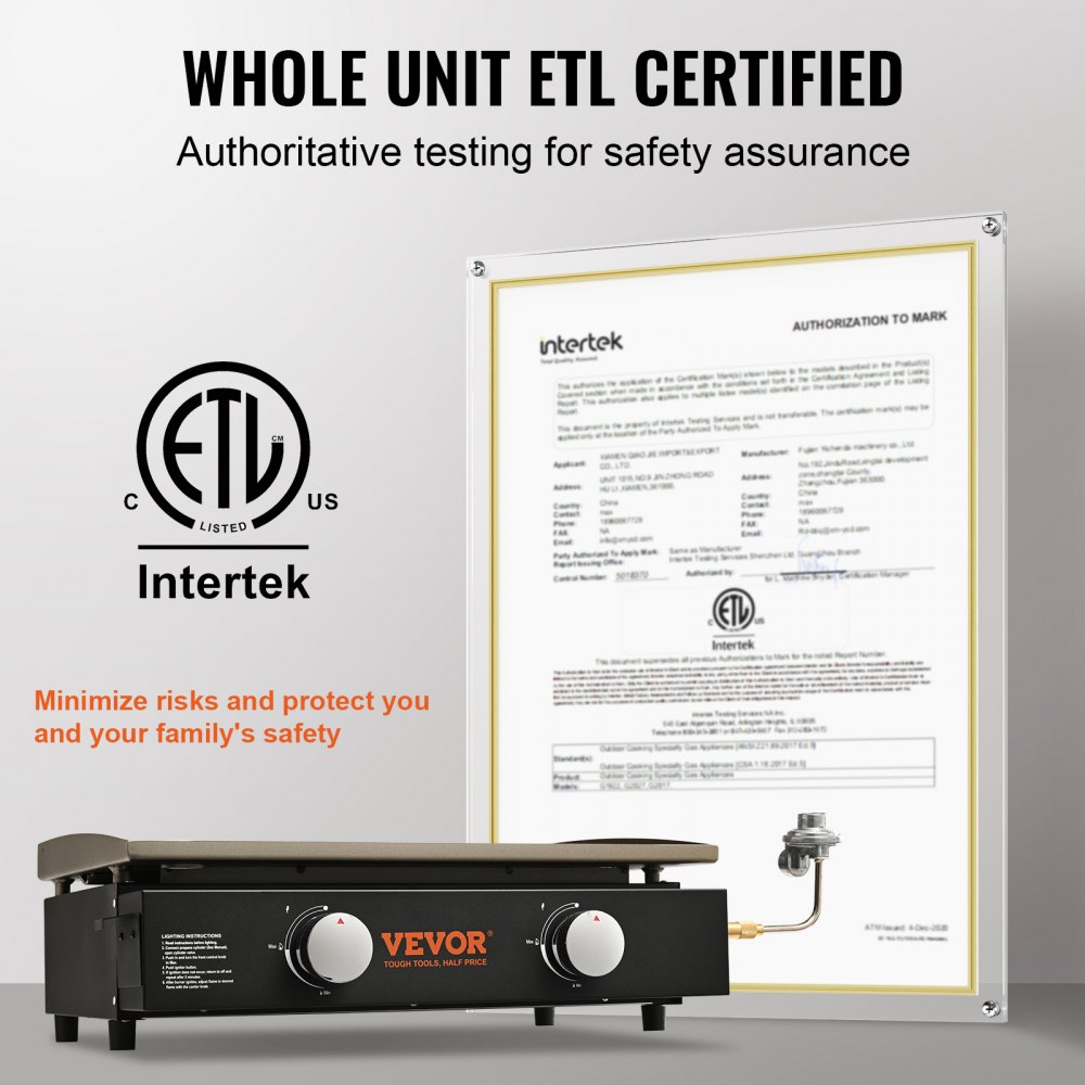 VEVOR Arbeitsplatte für gewerbliche Gasgrills, flache Grillplatte, Restaurant