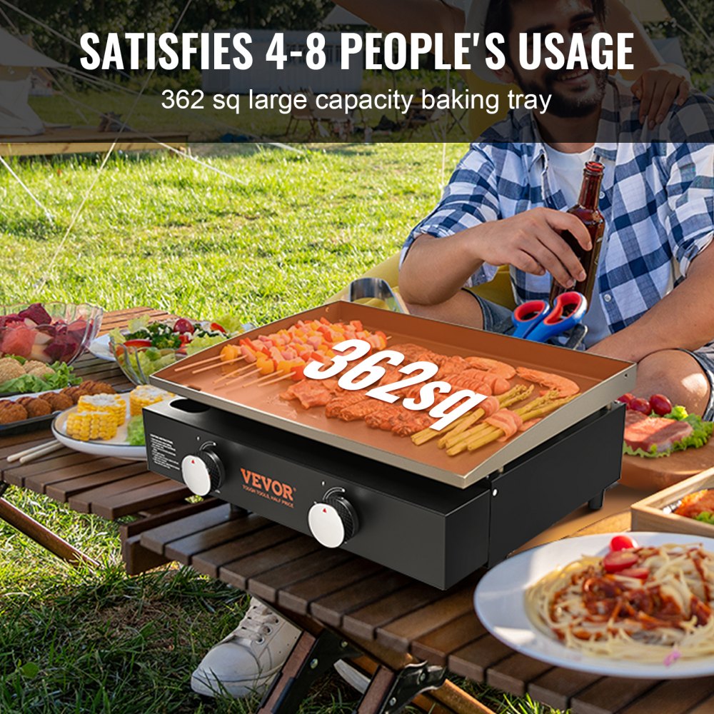 VEVOR Arbeitsplatte für gewerbliche Gasgrills, flache Grillplatte, Restaurant